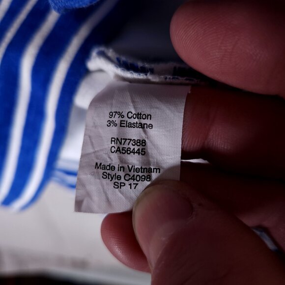 J. Crew Striped Pleated Ponte Dress Womens Medium Zip Back Blue White - Picture 11 of 12